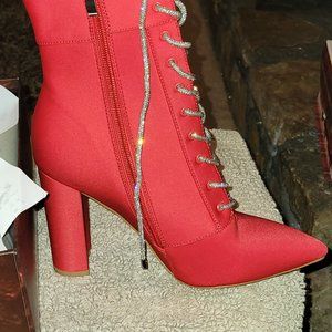 Star Struck Red Bootie